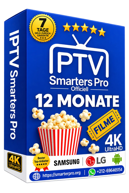Abonnement IPTV SMARTERS PRO 12 mois | meilleur lecteur iptv