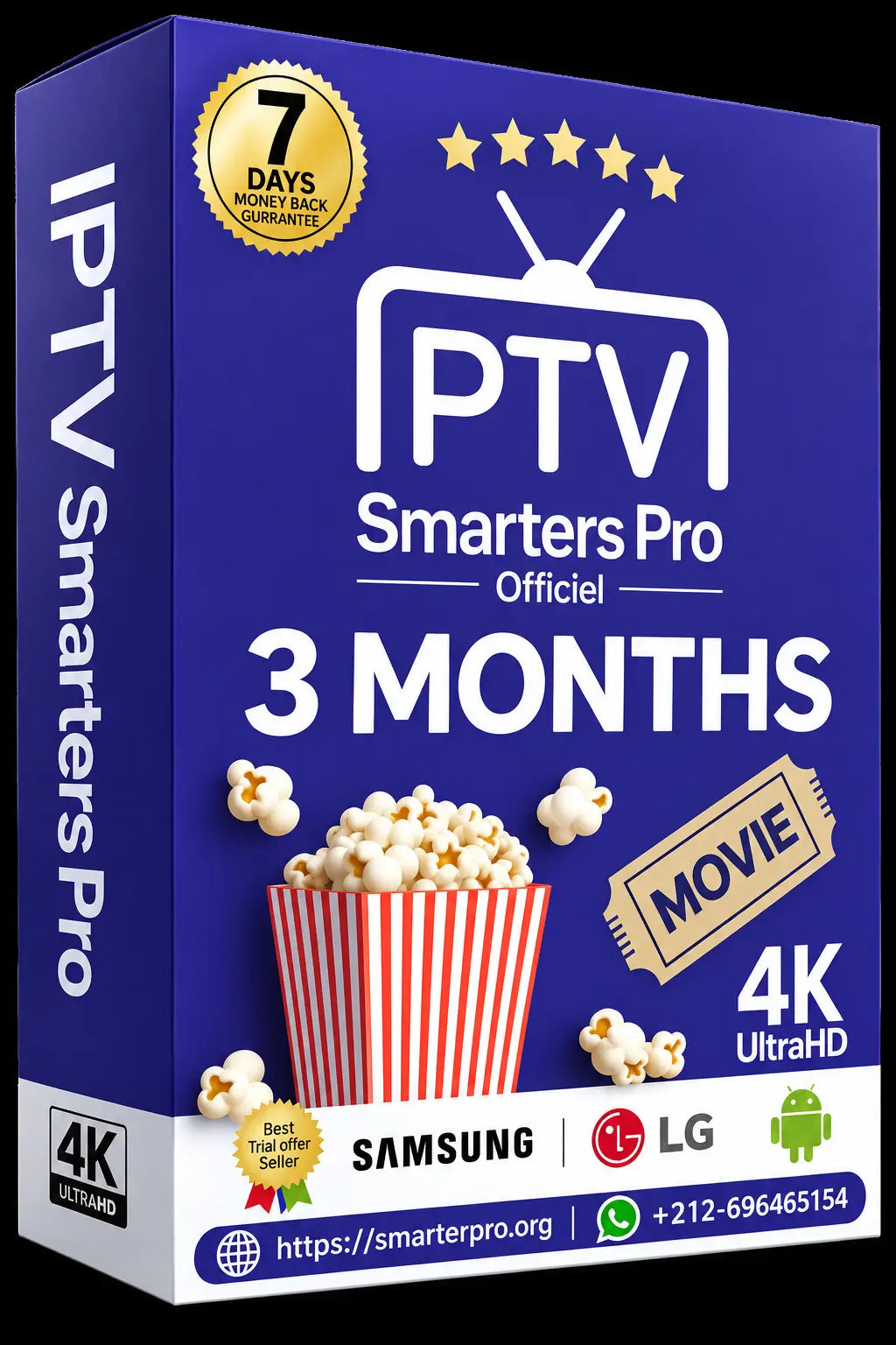 IPTV Premium Smarters Pro Abonnement (3 Monate) - 4K UHD Qualität