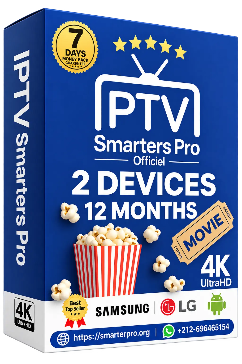subscription iptv 12 months smarters pro 2 devices