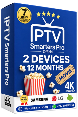 subscription iptv 12 months smarters pro 2 devices