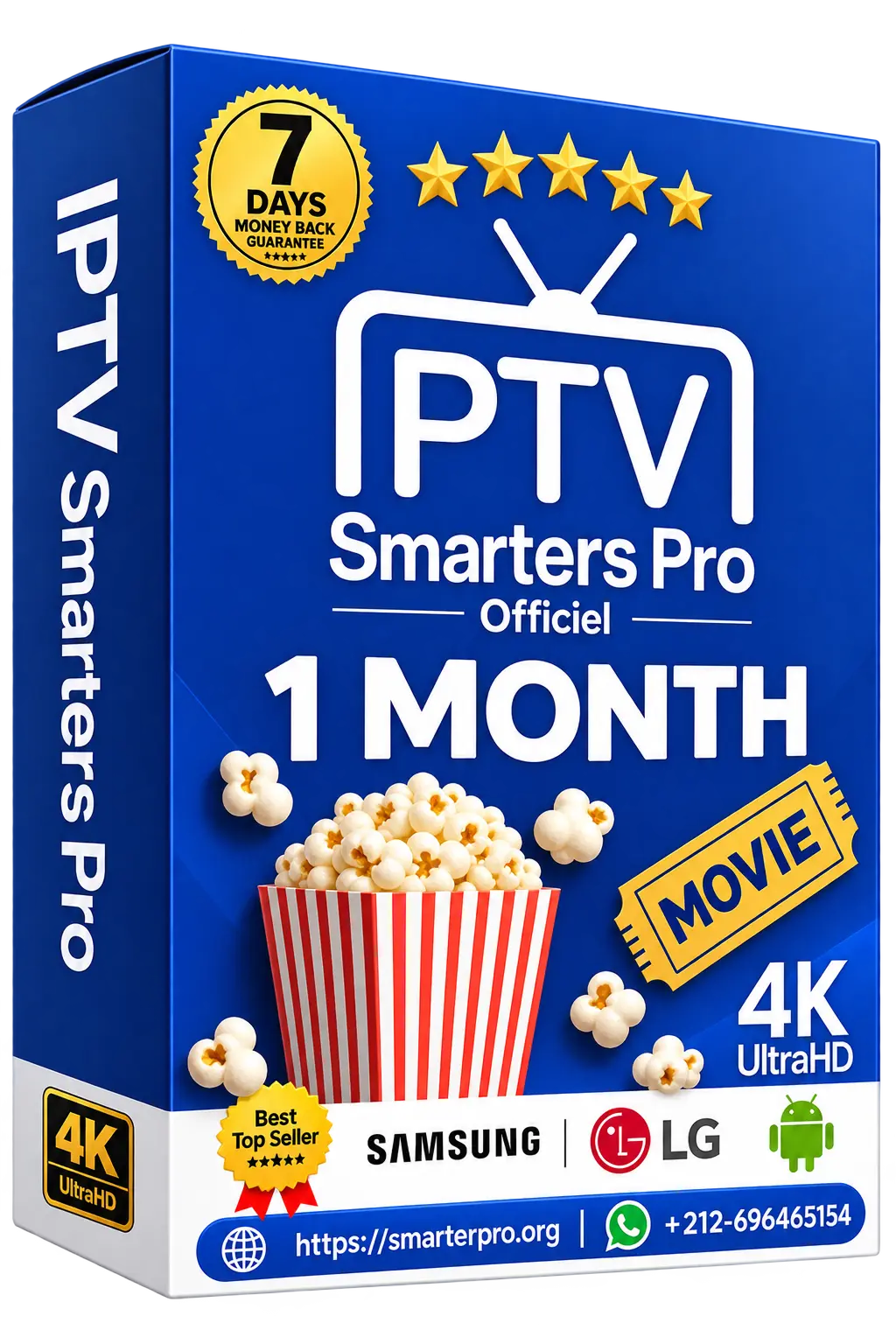 subscription iptv 1 months smarters pro