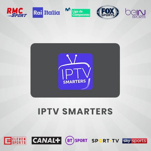 IPTV interface on Smarters Player Pro, showing various channel options and features